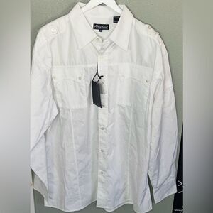 Knockout White Button Down Long Sleeve Shirt Men's Size 2X